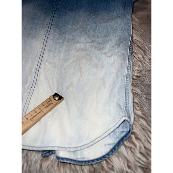 American eagle outfitters women’s long sleeve button down jean shirt - Picture 7 of 11